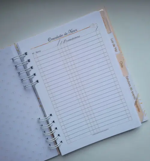 Planner da Noiva Personalizado c/ Divisórias - Escolha a Capa