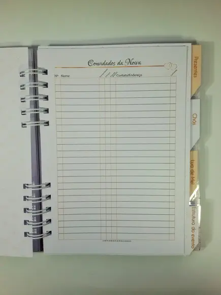 Planner da Noiva Personalizado c/ Divisórias - Escolha a Capa