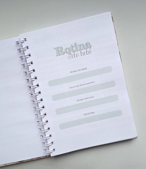 Diário de Rotina do Bebê Personalizado