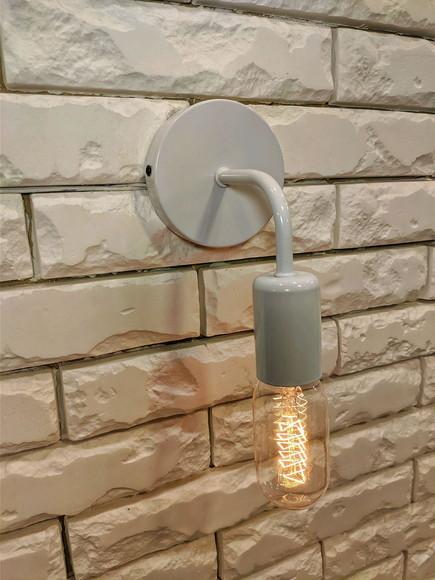 Arandela Luminária Escandinava Branco Brilho