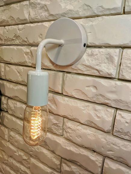 Arandela Luminária Escandinava Branco Brilho