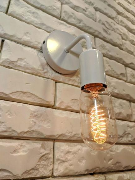 Arandela Luminária Escandinava Branco Brilho