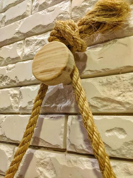 Gancho de Parede Pedurador Moon Wood Madeira Maciça Pinus