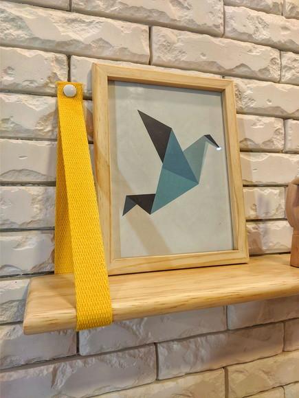 Par de alças de Algodão Amarelo Girassol prateleira Suspensa