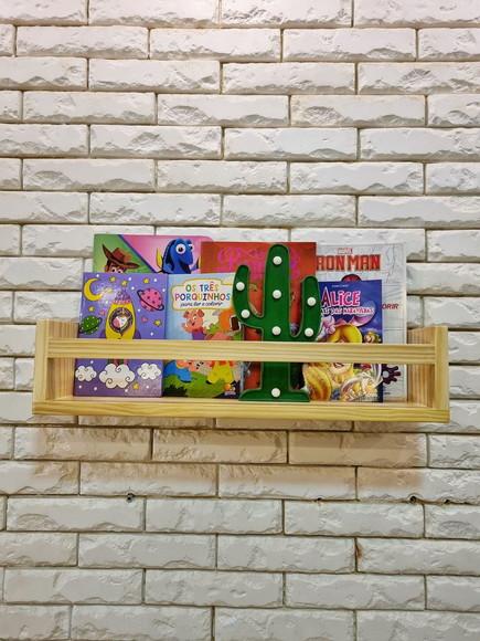 Prateleira de Livros Madeira Maciça Pinus Montessori