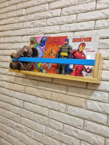 Prateleira de Livros Madeira Maciça Pinus Montessori