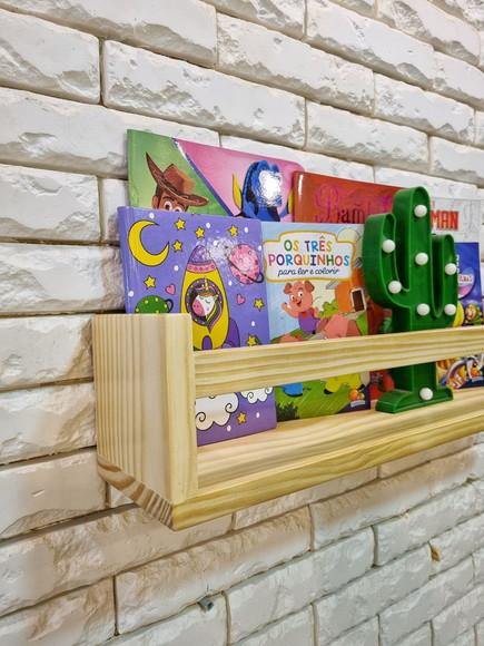 Prateleira de Livros Madeira Maciça Pinus Montessori