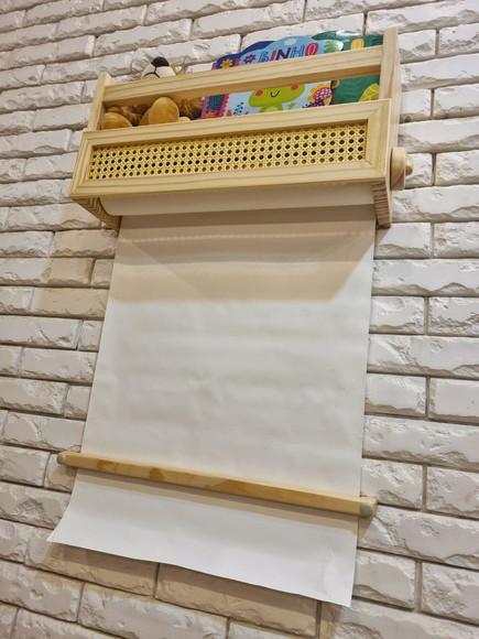 Prateleira Porta Rolo de Papel com Palhinha Indiana Maitê