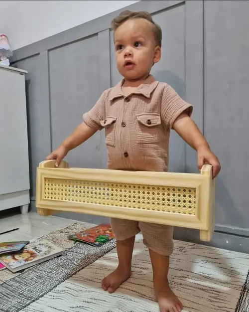 Prateleira de Solo Porta Livros Palhinha Indiana Madeira