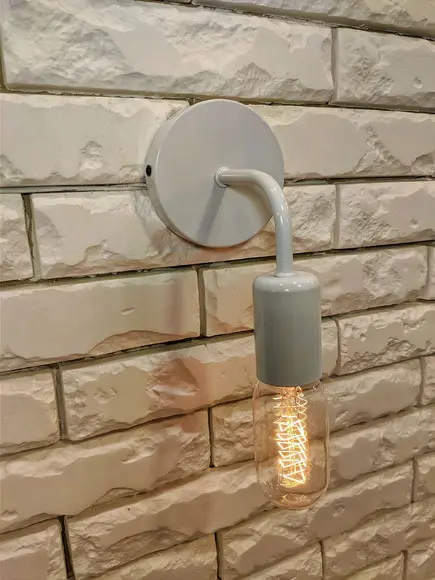 Arandela Luminária Escandinava Branco Brilho
