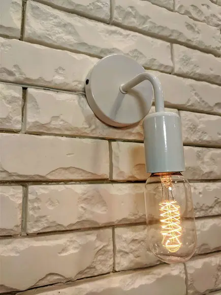 Arandela Luminária Escandinava Branco Brilho