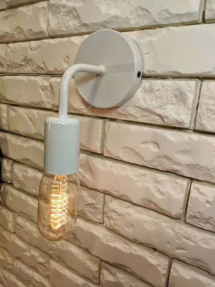 Arandela Luminária Escandinava Branco Brilho