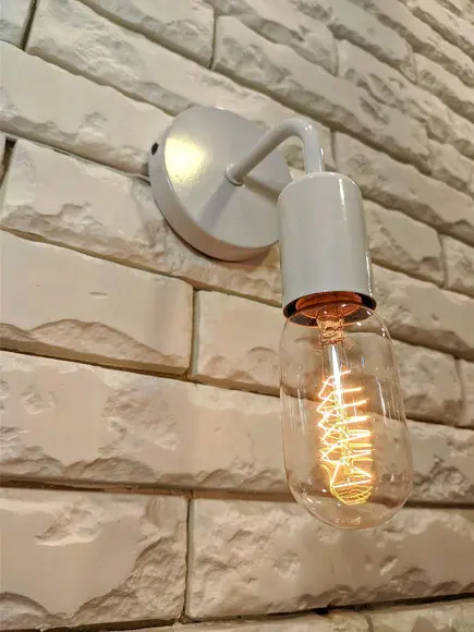 Arandela Luminária Escandinava Branco Brilho