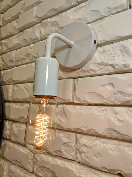 Arandela Luminária Escandinava Branco Brilho