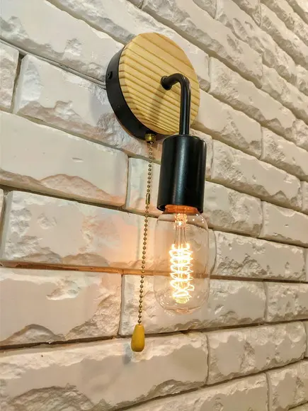 Arandela Luminária Escandinava Minimalista Preto Fosco