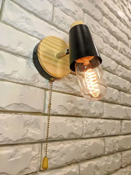 Arandela Luminária Escandinava Preta Cúpula