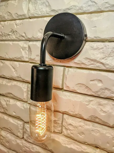 Arandela Luminária Escandinava Preto Fosco