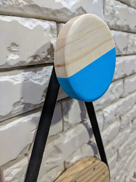 Gancho Pendurador de Madeira Azul Celeste de Parede Relógio