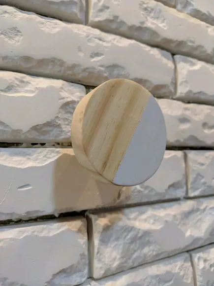Gancho Pendurador de Madeira Duo Wood/White Espelho, Reló...