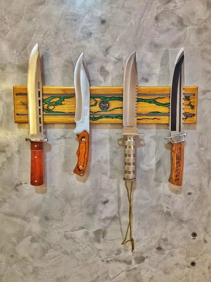 Holder Magnético de Facas Madeira Nobre
