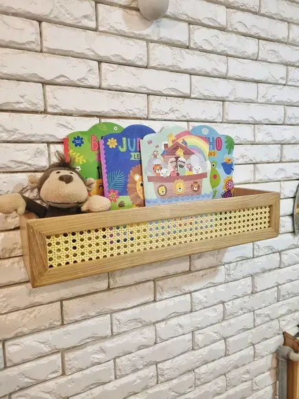 Prateleira com Palhinha Indiana Madeira Nobre de Tauari 60cm