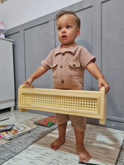 Prateleira de Solo Porta Livros Palhinha Indiana Madeira