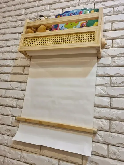 Prateleira Porta Rolo de Papel com Palhinha Indiana Maitê