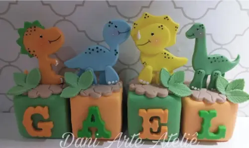 Cubos Decorativos Dinossauro Baby