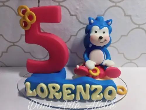 Topo de Bolo Sonic