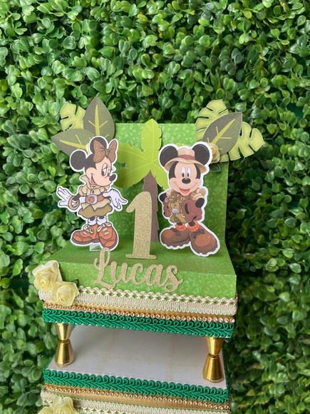 Caixa Cenário Luxo Mickey Safari