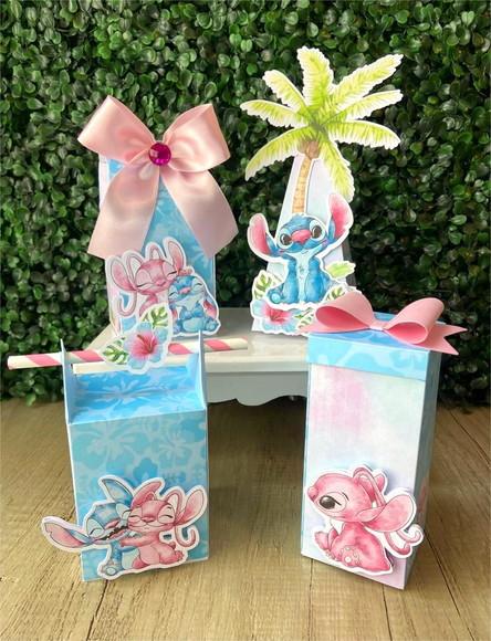 Kit Festa Personalizado Stich e Angel (40 Peças)