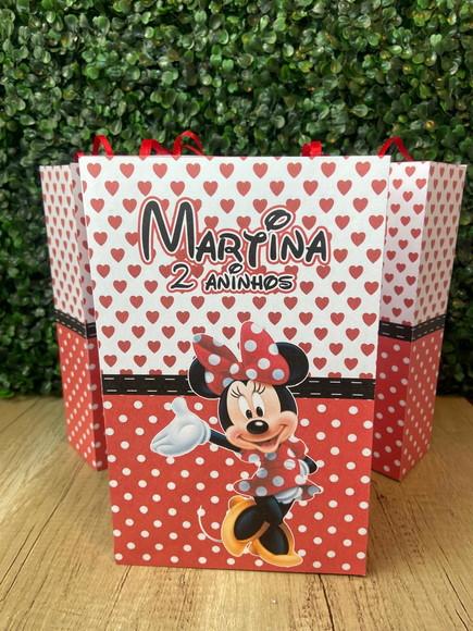 Sacolinha Personalizada Minnie Vermelha