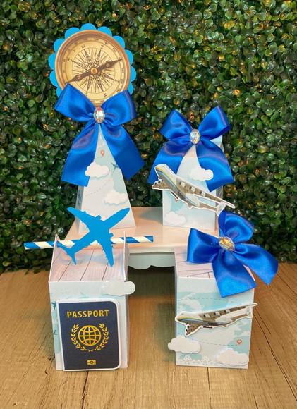 Kit Festa Personalizada Volta ao Mundo/avião (20 Peças)