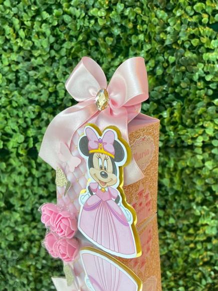Caixa Milk Minnie Realeza Rosa Luxo
