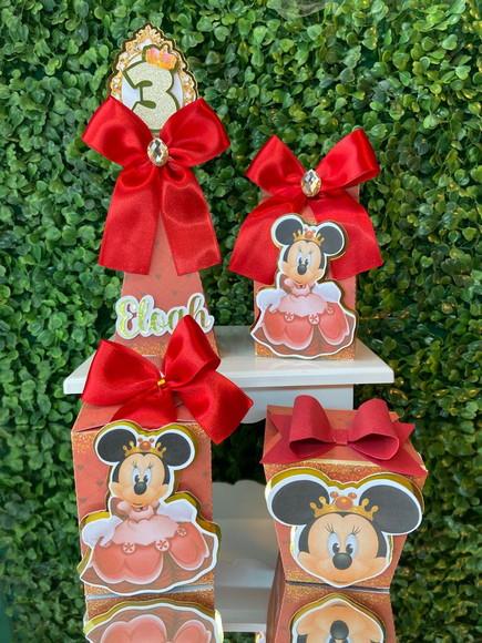Kit Personalizado Luxo Minnie Realeza ( 30 Pecas)