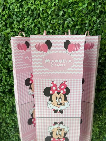 Sacolinha Personalizada Minnie Rosa