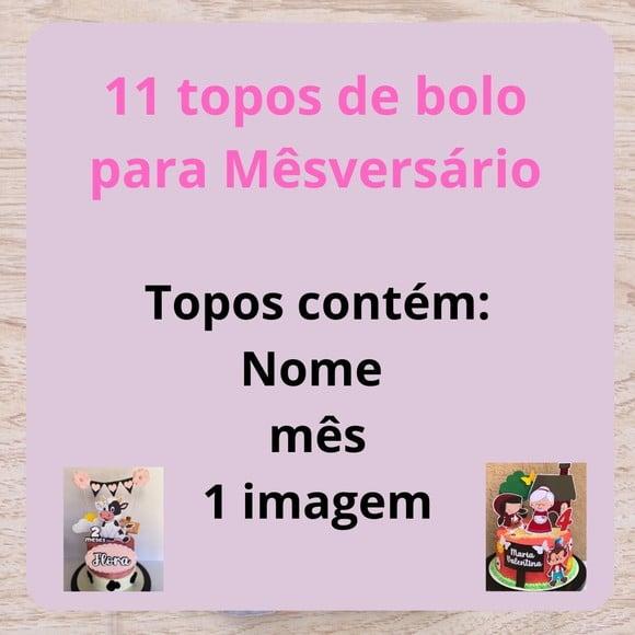 Topos de Bolo para Mêsversário (11 Topos)