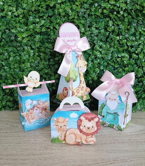 Kit Personalizado Arca De Noé Menina (20 Peças)
