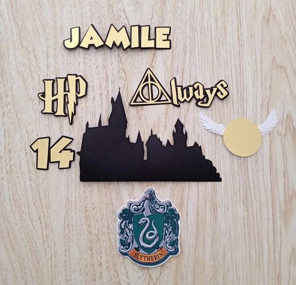 Topo de bolo Harry Potter