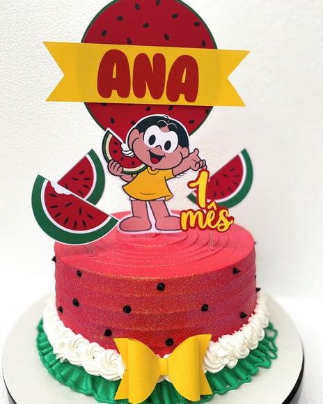 Topo de bolo Magali