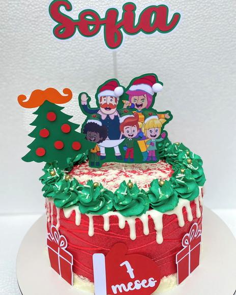 Topo de bolo Natal do Bita