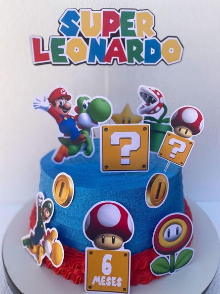 Topo de bolo Super Mário Bros