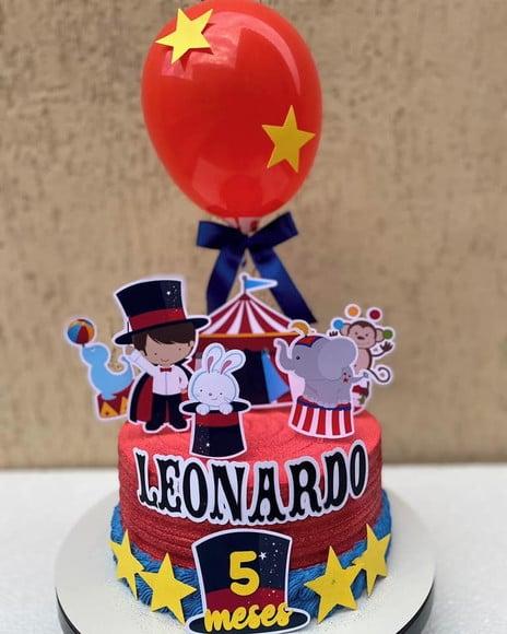 Topo de bolo Circo menino