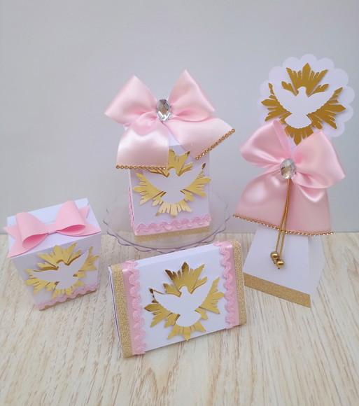 Kit personalizado Luxo Batizado Menina (20 peças)