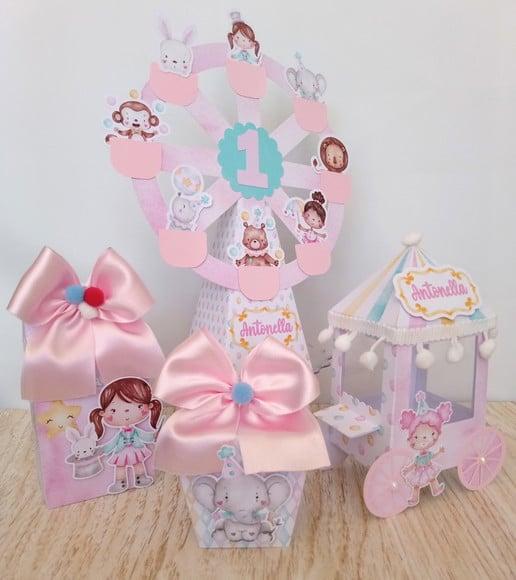 Kit Personalizado Circo Rosa ( 20 Peças)