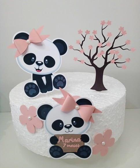 Topo de bolo Panda