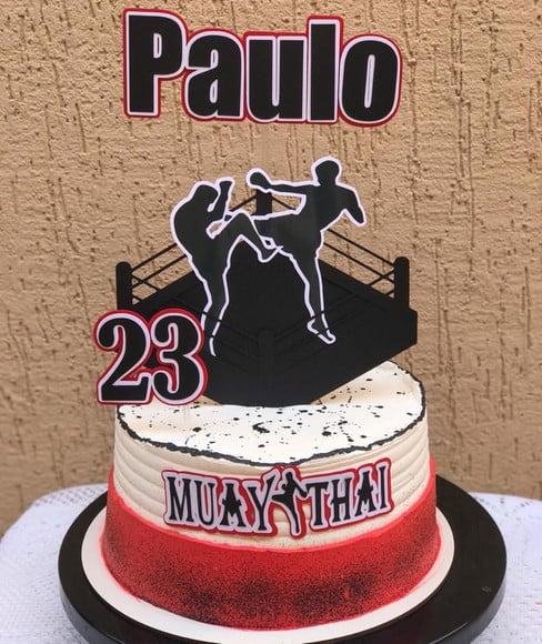 Topo de bolo Muay Thai