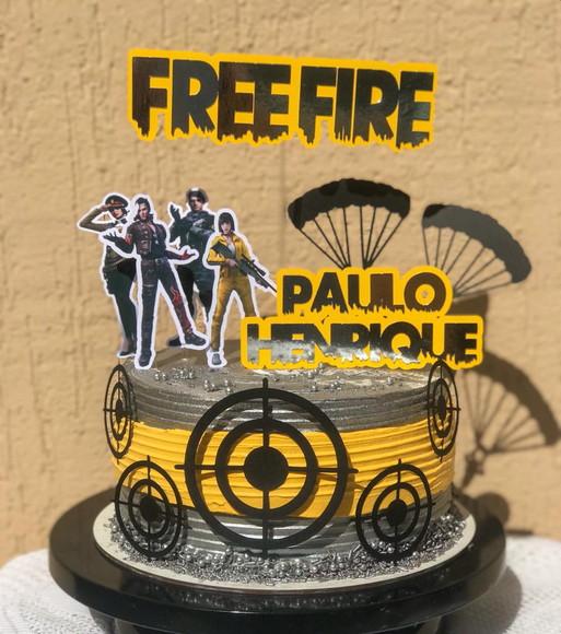 Topo de bolo Free Fire