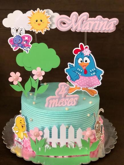 Topo de Bolo Galinha Pintadinha