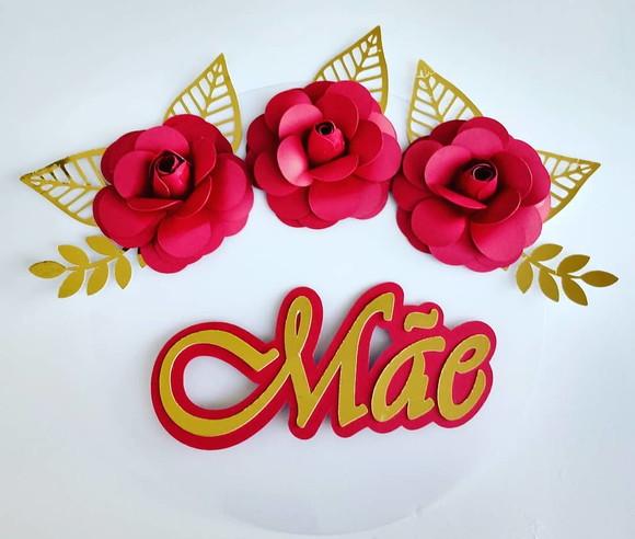 Topo de bolo Flutuante Dia das Mães